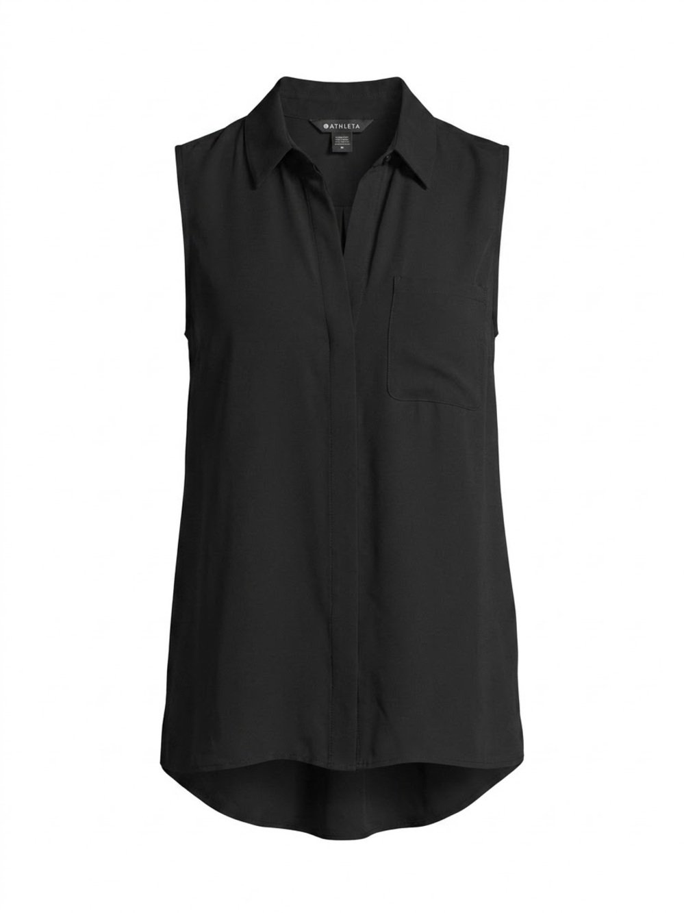 Athleta Sleeveless Button Down Blouse Black Size M